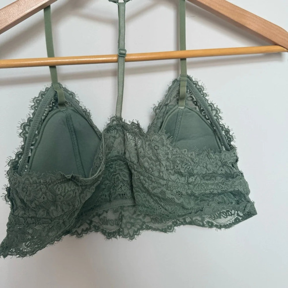 aerie Sage  Green Lace Triangle Bralette - Picture 4 of 5